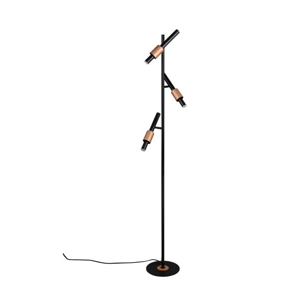 LED подова лампа в черен и бронзов цвят (височина 150 cm) Ikaris – Trio Select