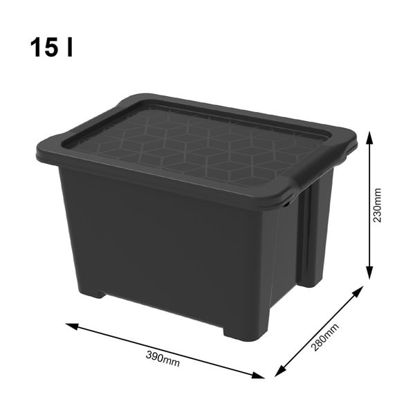 Пластмасова кутия за съхранение с капак Evo Easy - Rotho-image-1