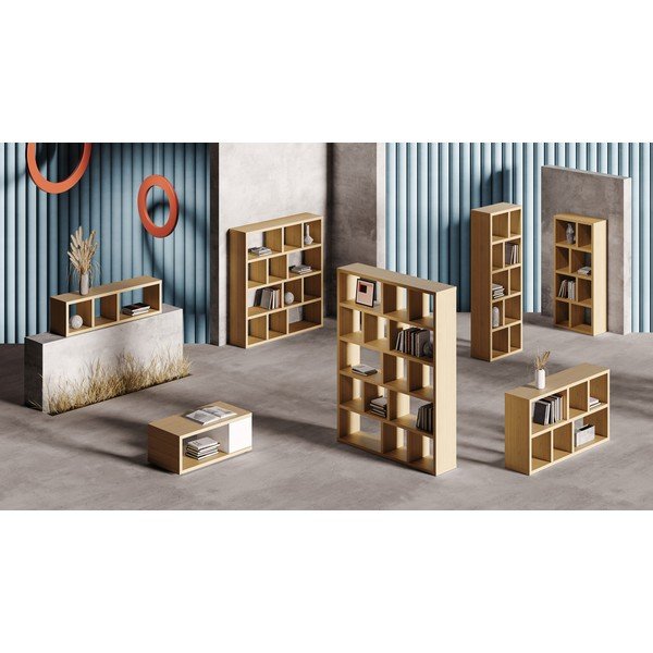 Библиотека от декор от дъб  естествена 150x83 cm Berlin – TemaHome-image-1