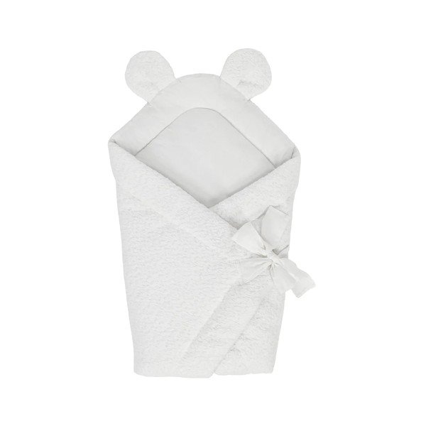 Бяло бебешко одеяло от букле 35x65 cm – Meowbaby