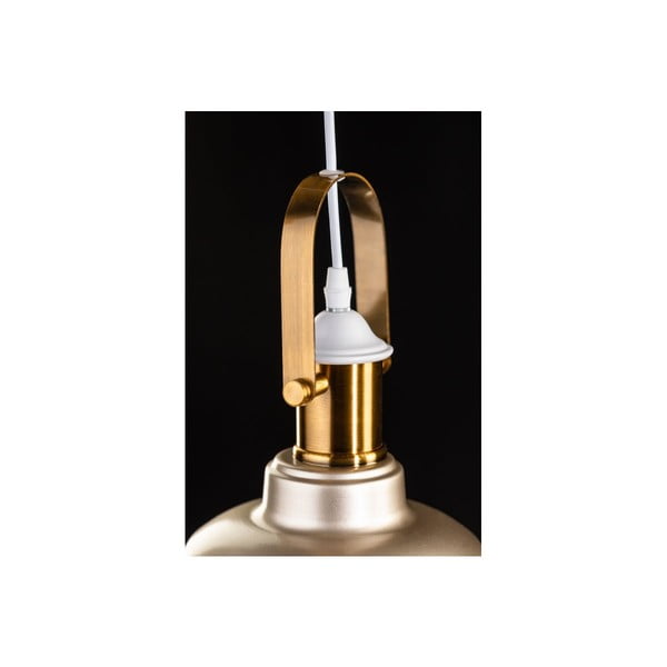 Бежово висящо осветително тяло с метален абажур ø 22 cm Zenit – GTV-image-1