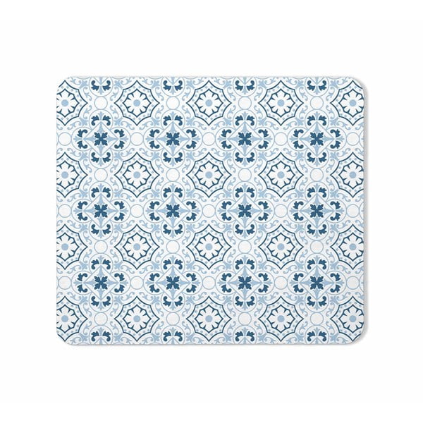 Бяло-син килим за баня от диатомична глина 35x45 cm Atlanta – douceur d'intérieur