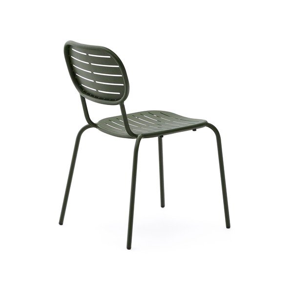 Тъмнозелен градински стол метален Brai – Kave Home-image-4