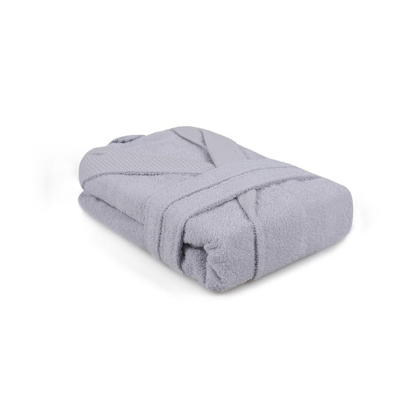 Сив памучен халат за баня размер M Cappa - Foutastic-image-2