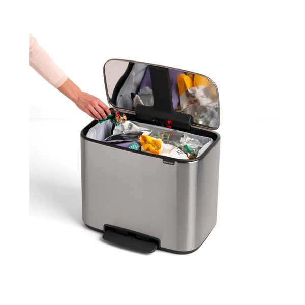 Кош за отпадъци от неръждаема стомана , 36 л - Brabantia-image-2