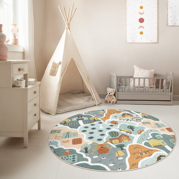 Детско килимче за игра подходящо за пране ø150 cm Farmer's Life – Mila Home-image-2