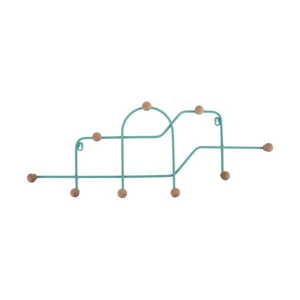 Тюркоазена метална стенна закачалка 71 cm Maze – PT LIVING