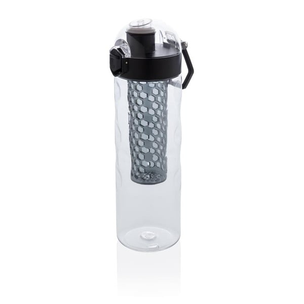 Ексклузивна черна бутилка за плодове Honeycomb с цедка, 700 ml - XD Design