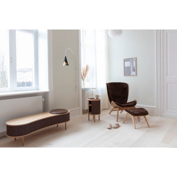 ТВ масичка в сиво-кафяво от дъб 140x40 cm Audacious - UMAGE-image-1