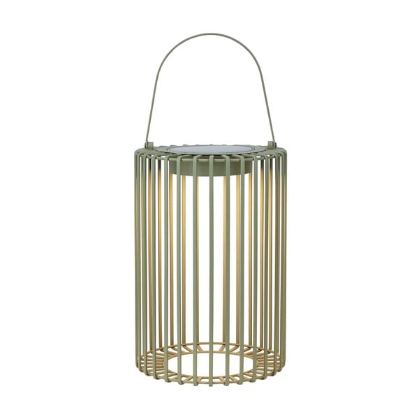 Зелен екстериорен LED фенер със соларен панел с USB (височина 54 cm) Cavia – Markslöjd
