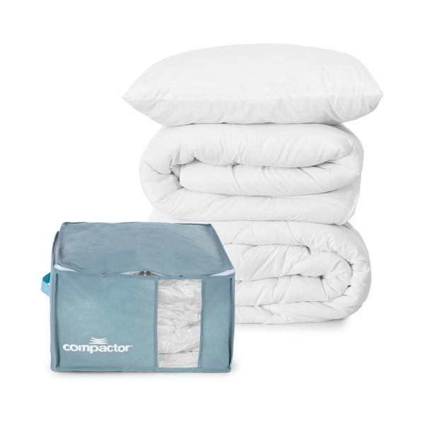 Вакуумна пластмасова кутия за съхранение на дрехи 42x40x25 cm Blue Edition – Compactor-image-1