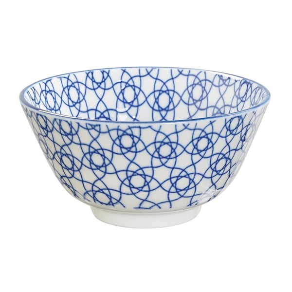 Modrá porcelánová miska na rýži Tokyo Design Studio Stripe, ⌀ 12 cm