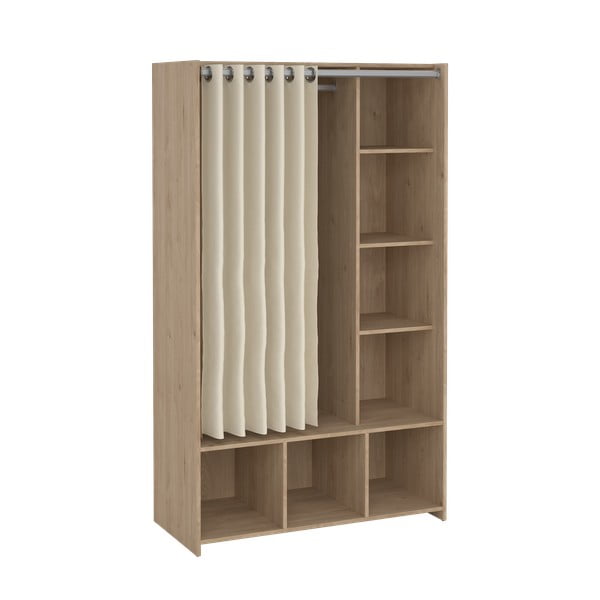 Дъбов гардероб в бяло и бежово 105x180 cm Kit - Tvilum-image-2