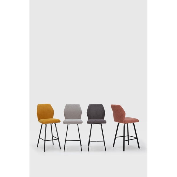 Светлосиви бар столове в комплект от 4 броя 65 см Bei - Marckeric-image-1