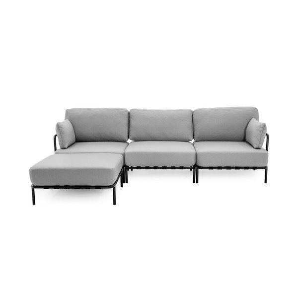 Светлосив модулен градински диван 234 cm Salve - Sit Sit-image-2