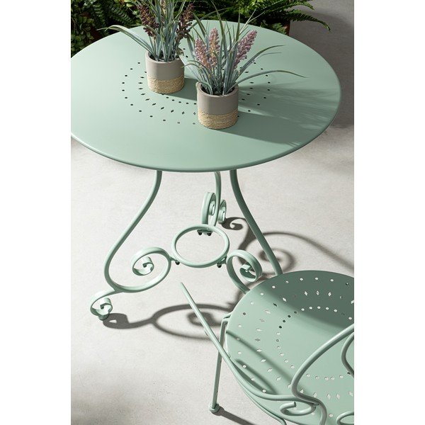 Градински стол метален в цвят мента Etienne – Bizzotto-image-1