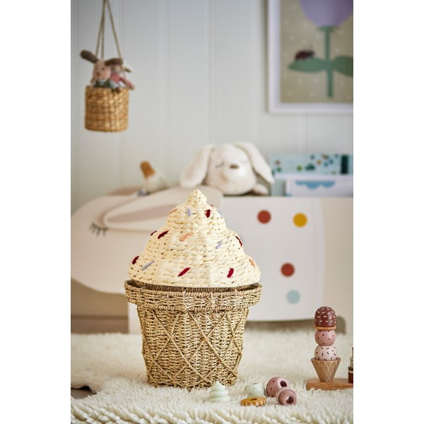 Детска кошница за играчки от морска трева в естествен цвят ø 28x41 cm Cillie – Bloomingville Mini-image-1