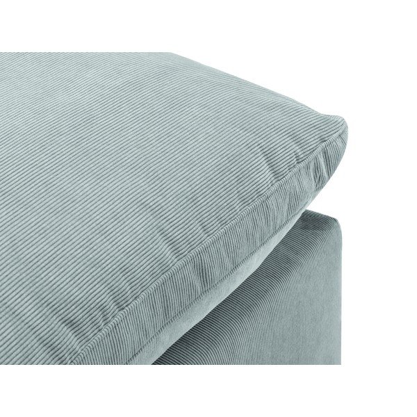 Светлосиня ъглова част от модулен диван от велур Galaxy, ляв ъгъл - Windsor & Co Sofas-image-4