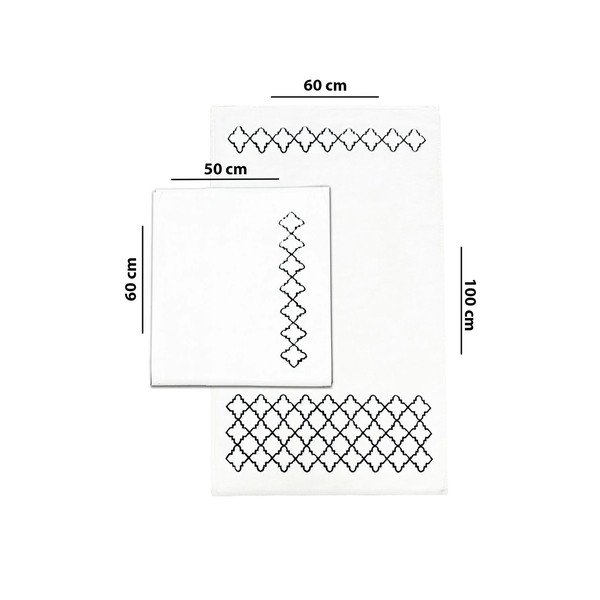 Кремави килими за баня в комплект 2 бр. 60x100 cm Luxury – Foutastic-image-3