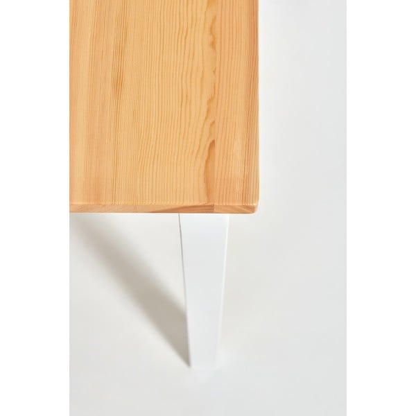 Трапезна маса от борова дървесина с бяла конструкция , 70 x 70 cm Sydney - Bonami Essentials-image-3