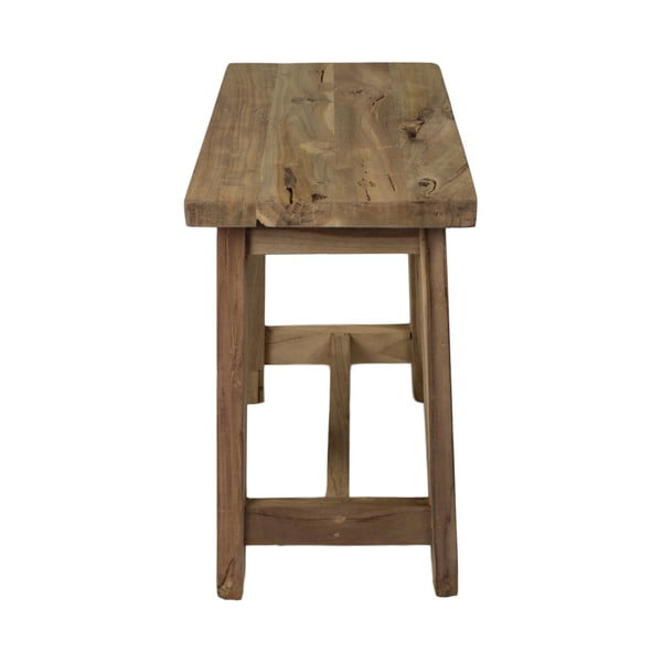 Стол, изработен от необработено тиково дърво Rustical, дължина 50 cm - HSM collection-image-3