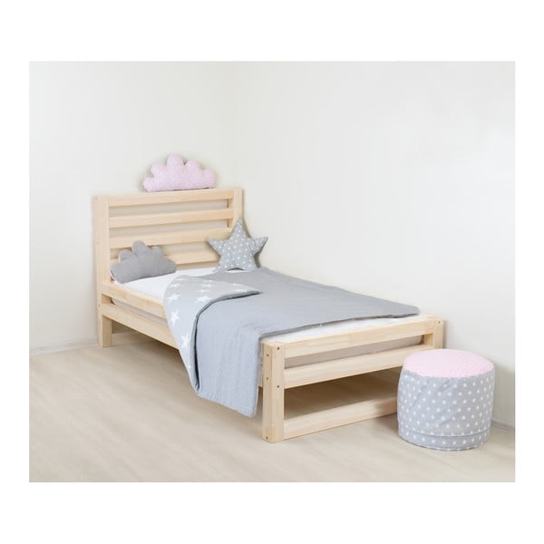 Дървено единично легло DeLuxe Naturalisimo за деца, 160 x 90 cm - Benlemi