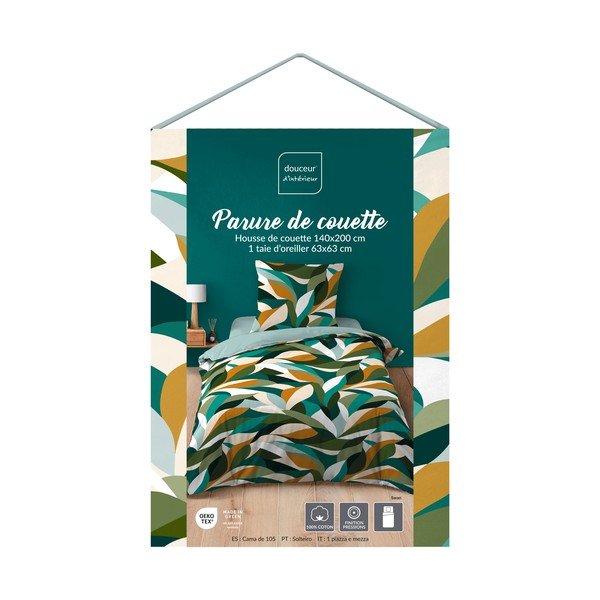 Единично  памучно спално бельо 140x200 cm Swan – douceur d'intérieur-image-1