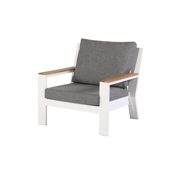 Бяло и сиво метално градинско кресло Valerie - Exotan