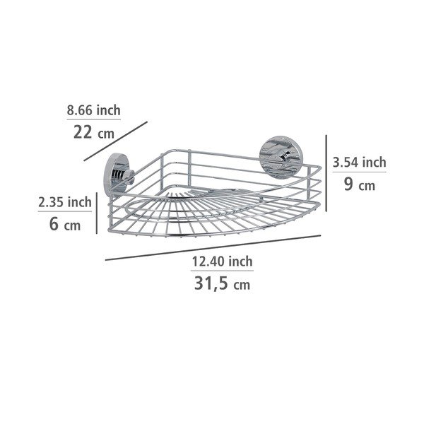 Самозалепващ се комплект аксесоари за баня лъскаво сребро Bari – Wenko-image-2