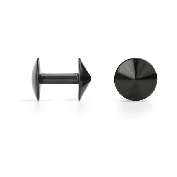Черни копчета за ръкавели Sharp от неръждаема стомана - Monomen