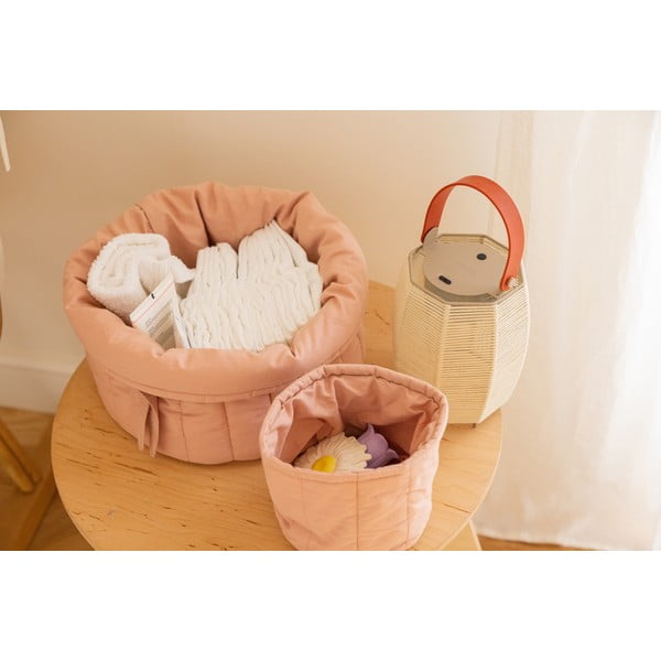 Светлорозови текстилни детски кутии за съхранение в комплект от 2 бр. ø 30x20 cm Bambie Vintage Nude – Lorena Canals-image-4