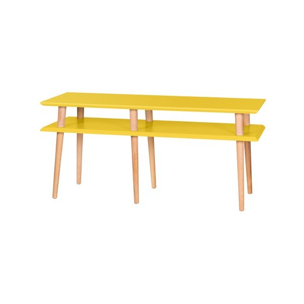 Žlutý konferenční stolek Ragaba Mugo, délka 119 cm