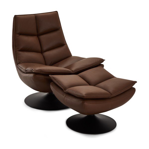 Тъмнокафяво кожено кресло Miami – Furnhouse-image-4