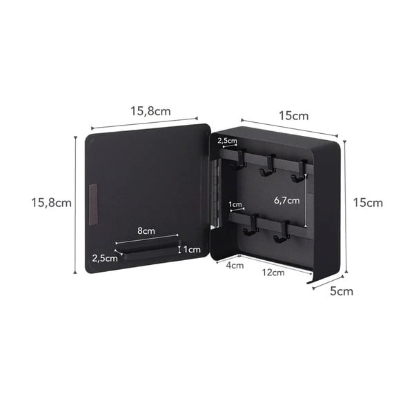 Монтиран на стената метален шкаф за ключове Tower - YAMAZAKI-image-4