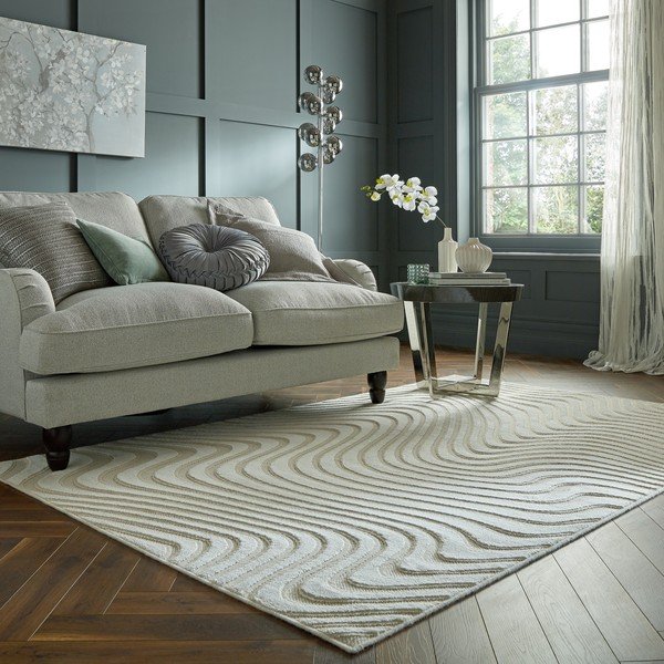 Бежов вълнен килим 170x120 cm Patna Channel - Flair Rugs-image-1