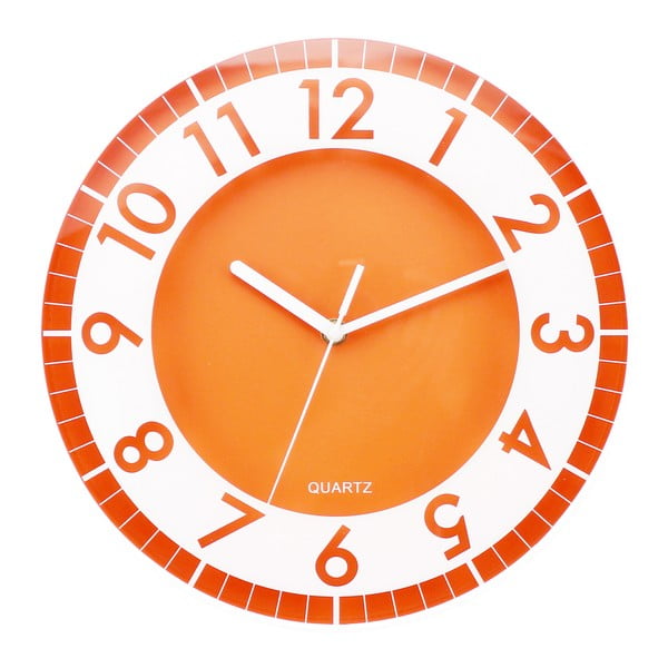 Оранжев стенен часовник Moderna, ø 30 cm - Postershop