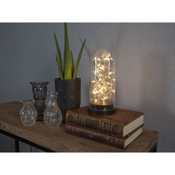 Черна LED светлинна декорация Стъклен купол, височина 25 cm - Star Trading-image-3