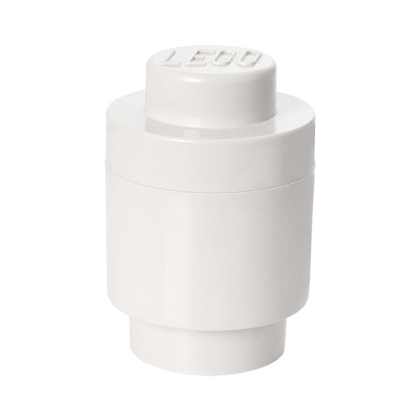 Бяла кръгла кутия за съхранение , ⌀ 12,5 cm - LEGO®