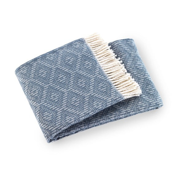 Синя плетка със съдържание на памук , 140 x 180 cm Aisha - Euromant