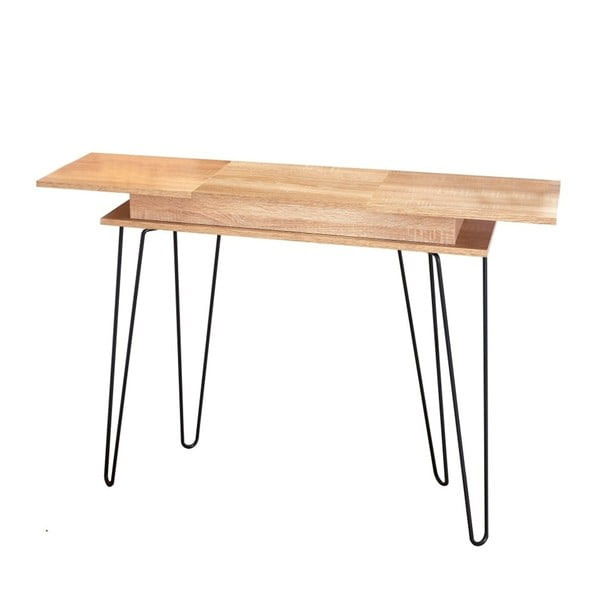 Konzolový stolek s úložným prostorem v dekoru v dubového dřeva 13Casa Elektra