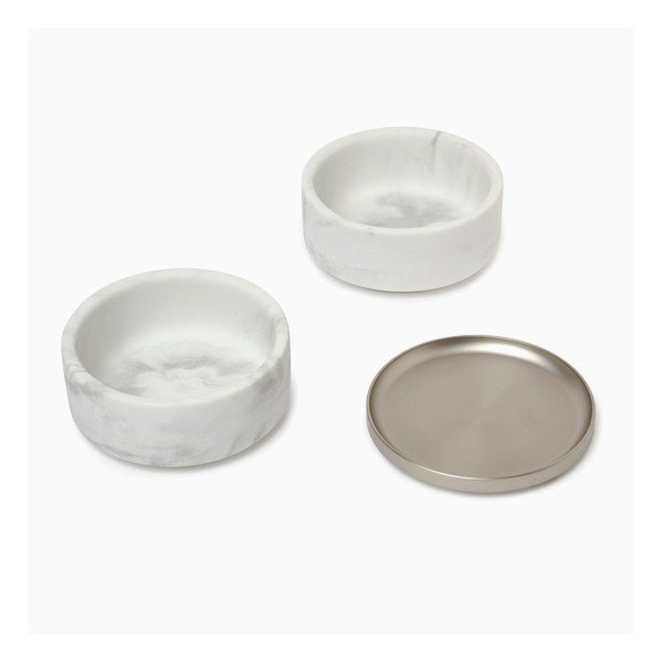 Кутия за бижута с мраморна декорация и капак от сребро Tesora - Umbra-image-1