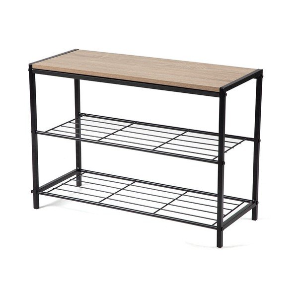 Черна стоманена стойка за обувки 63x44x30 cm Asten – Bonami Essentials