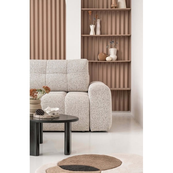 Бежов разтегателен модулен ъглов диван с място за съхранение (ляв ъгъл) Lulu – Miuform-image-3