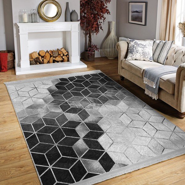 Сив килим 80x150 cm - Mila Home-image-1