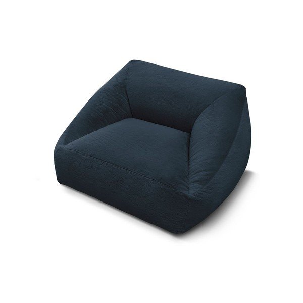 Тъмносин пуф от изкуствен косъм Lilibet – Bobochic Paris-image-4