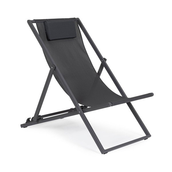 Антрацитен градински шезлонг метален Taylor – Bizzotto
