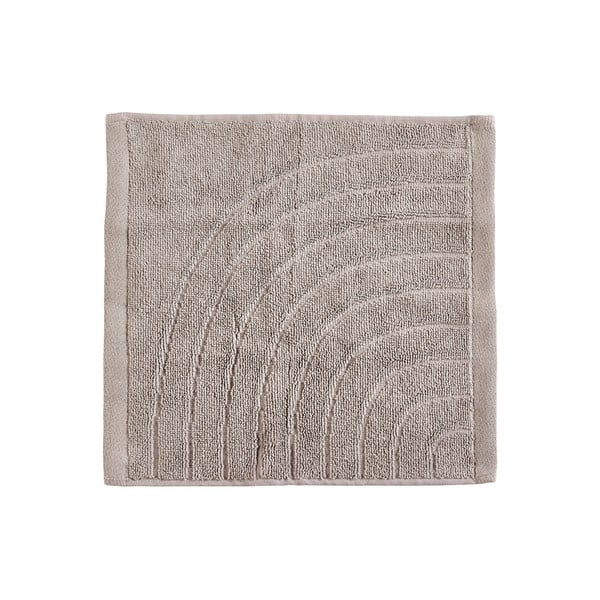 Сиво-бежова памучна кърпа от тери 30x30 cm Time – Zone-image-1