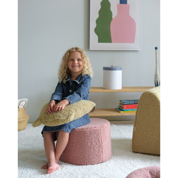 Розов детски пуф от букле – Wigiwama-image-1