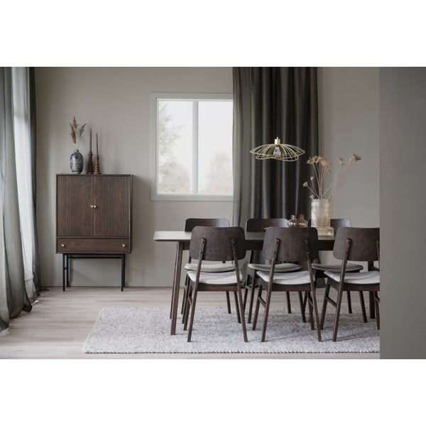 Кафява трапезна маса в дъбов декор , 205 x 95 cm Nagano - Rowico-image-1