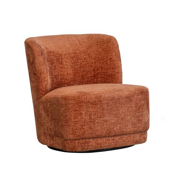 Оранжево кресло от кадифе Atty - WOOOD